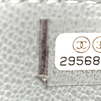 Chanel Grained Calfskin Quilted CC Box Clutch With Chain Grey 7 of 14