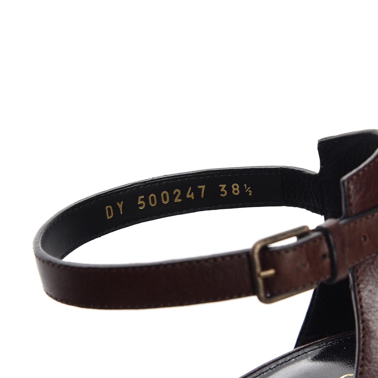 Calfskin Opyum Sandals 38.5 Brown