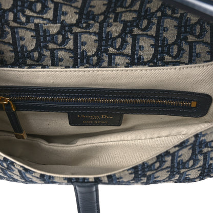Christian Dior Oblique Saddle Bag Blue 5 of 10