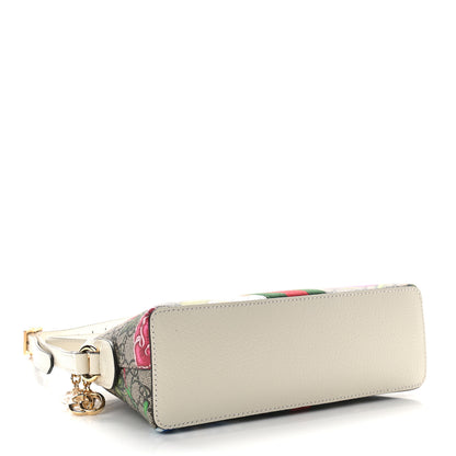 Gucci GG Supreme Monogram Flora Web GG Small Ophidia Dome Shoulder Bag White 4 of 9