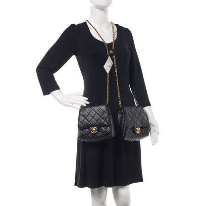 Chanel Lambskin Quilted Side Packs Black 3 of 17