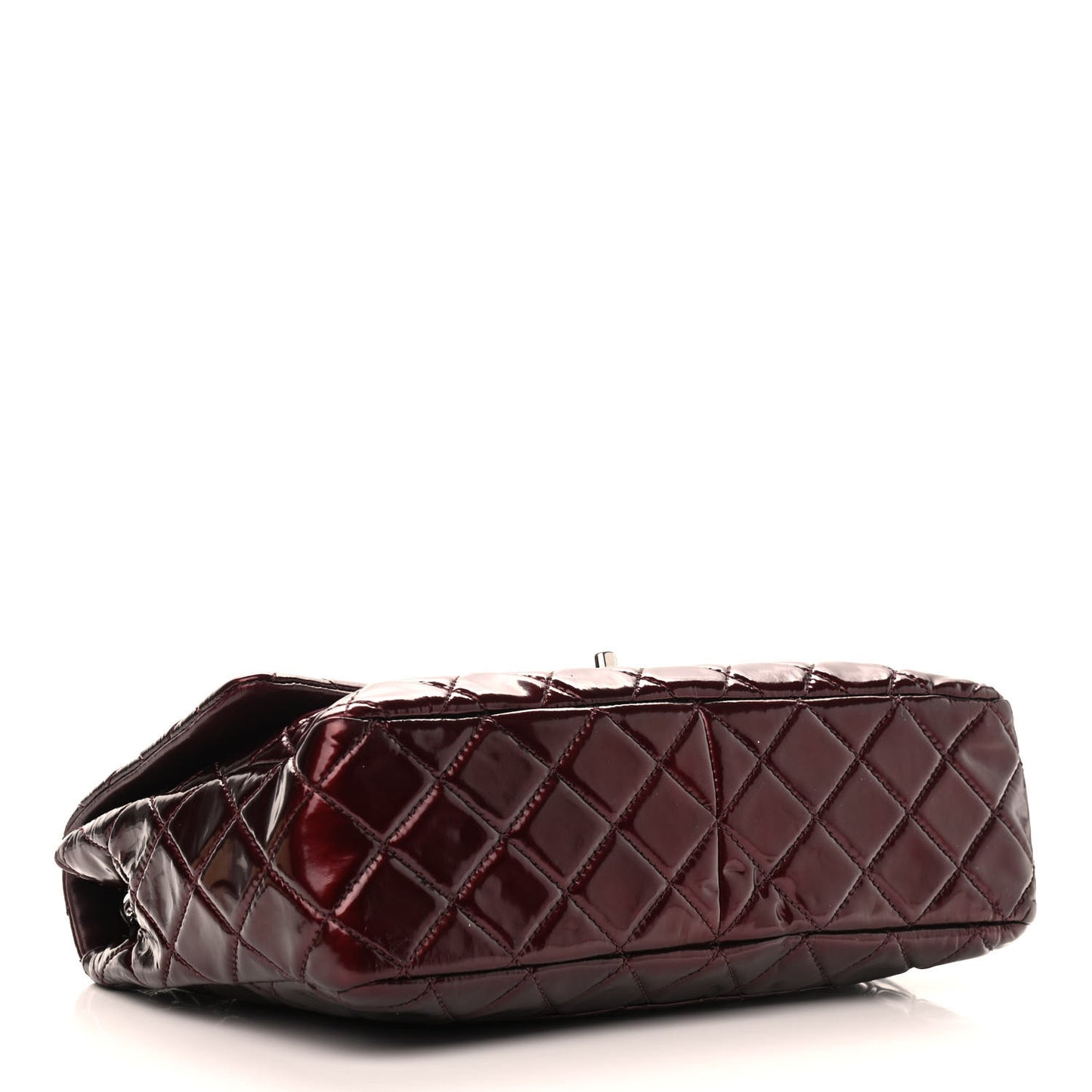 Patent Quilted Jumbo Double Flap Red