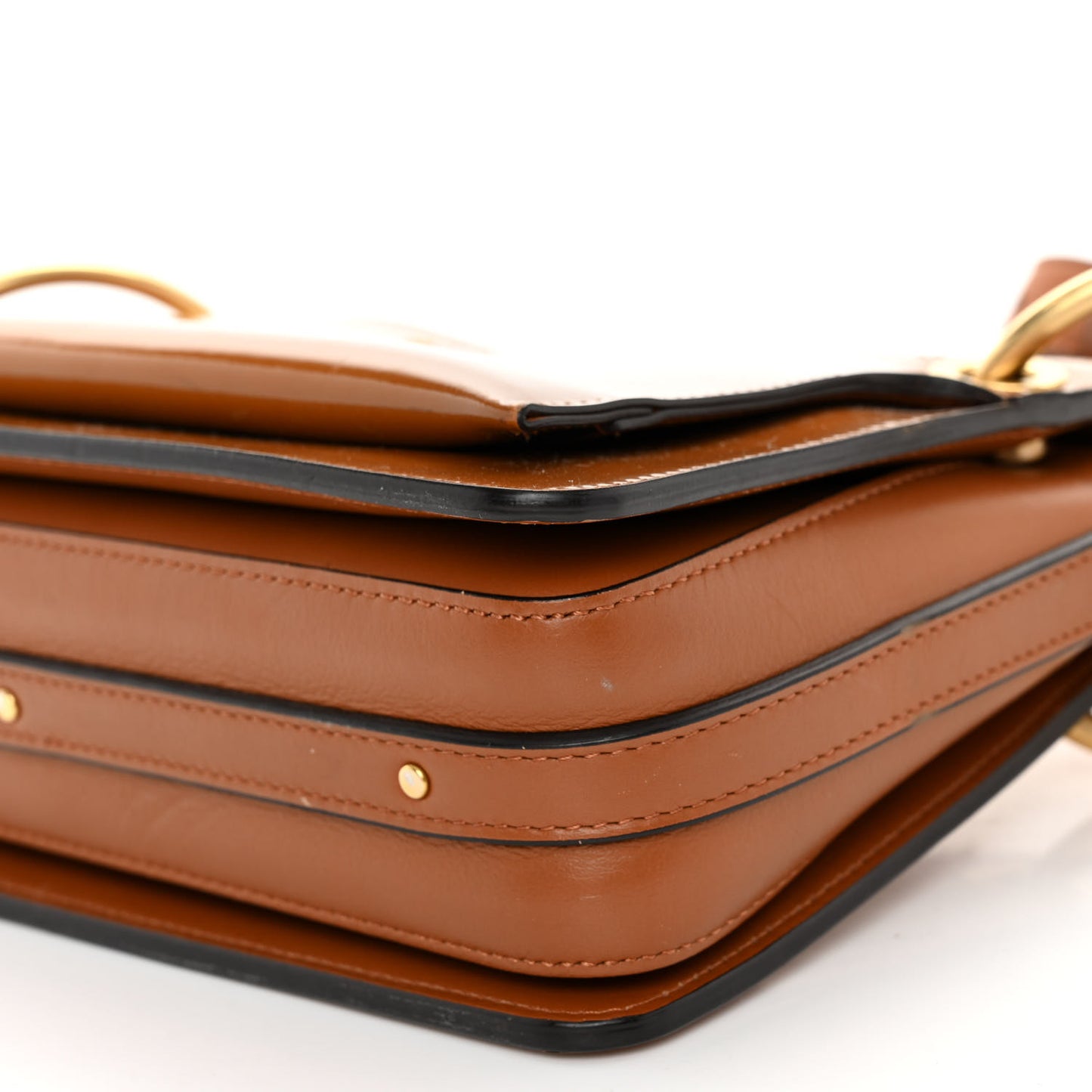 Patent Small Roy Bag Caramel