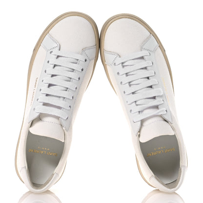 Saint Laurent Canvas Nappa Elba Moon Plus Andy Low Top Sneakers 35 Off White 2 of 9