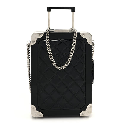 Chanel Plexiglass Patent Evening In The Air Mini Trolley Minaudiere Clutch Black Gold 1 of 13