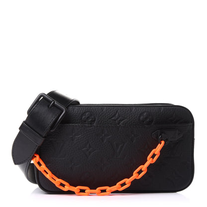 Louis Vuitton Taurillon Monogram Uniformes Solar Ray Soft Pochette Volga Belt Bag Black 1 of 11
