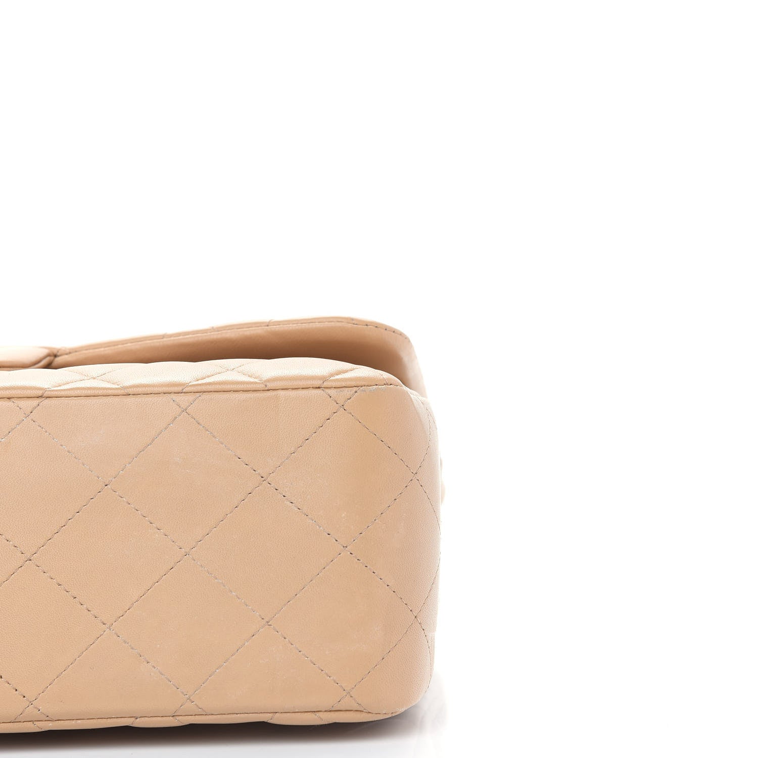 Chanel Lambskin Quilted Jumbo Double Flap Dark Beige 8 of 9