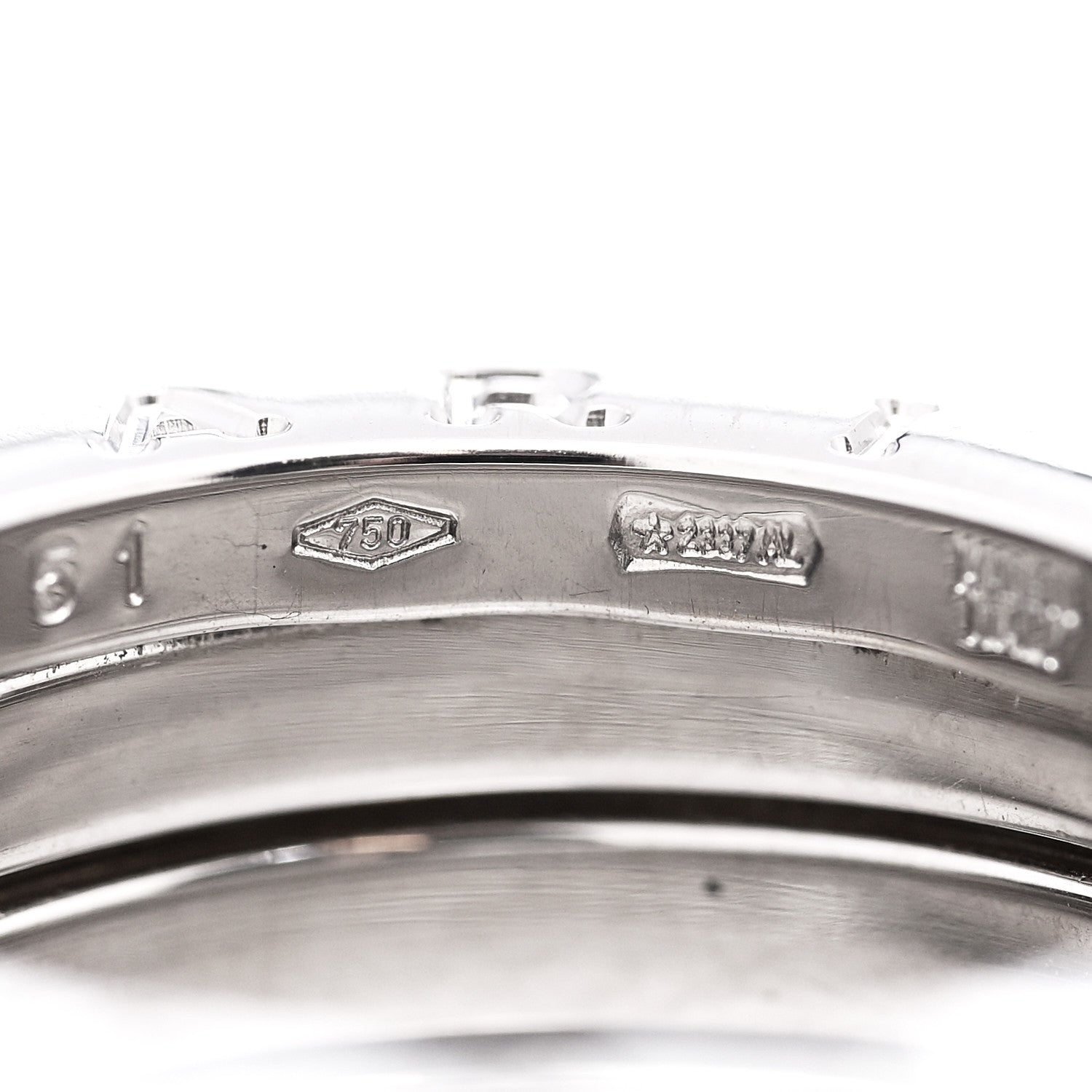 Bulgari 18K White Gold B.Zero1 Four-Band Ring 51 5.75 6 of 8