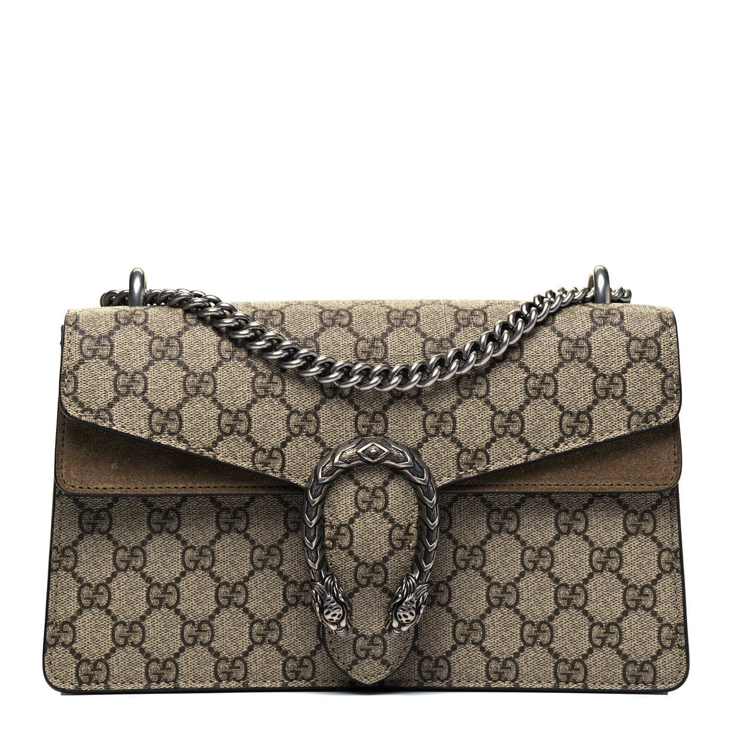 Gucci GG Supreme Monogram Small Dionysus Shoulder Bag Taupe 1 of 9