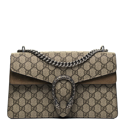 Gucci GG Supreme Monogram Small Dionysus Shoulder Bag Taupe 1 of 9