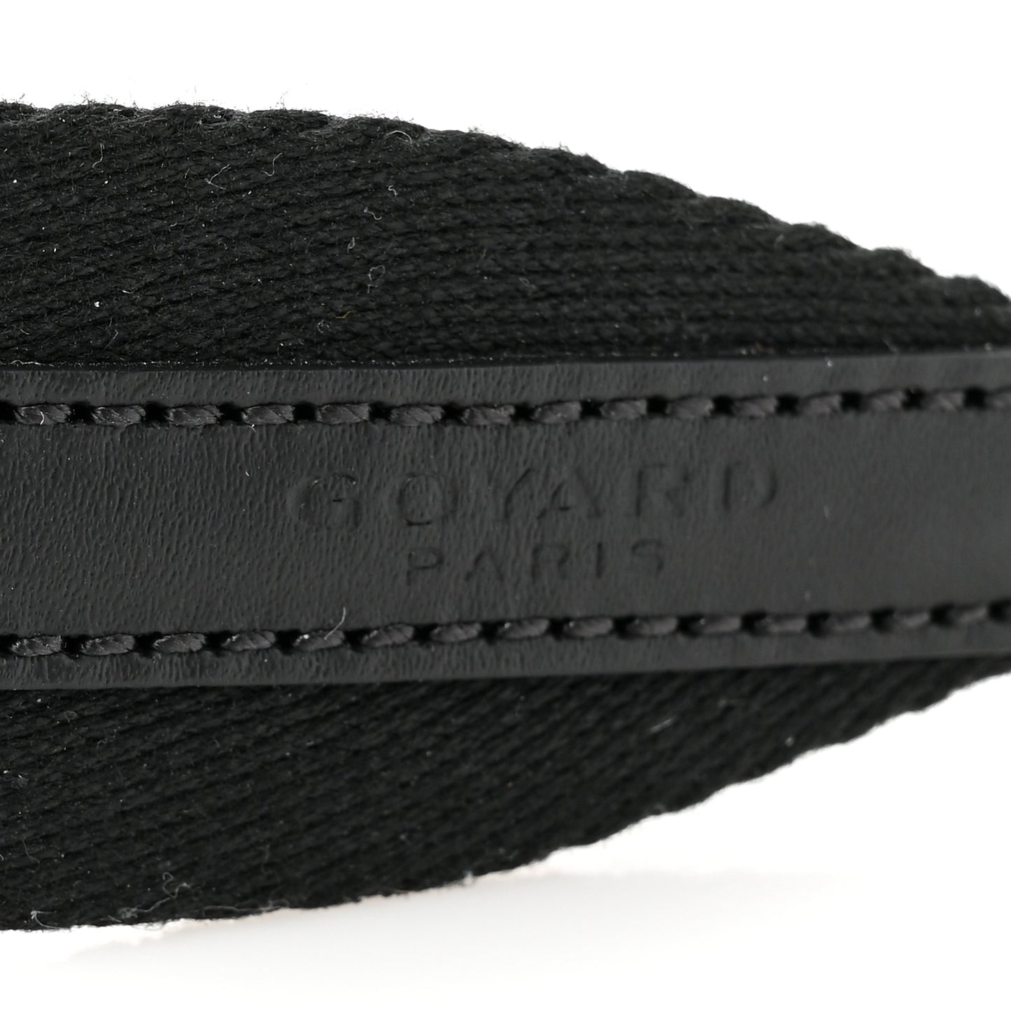 Canvas Calfskin Adjustable Shoulder Strap Black