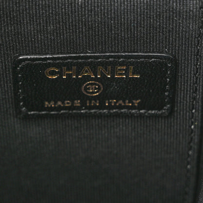 Chanel Lambskin Quilted Top Handle Mini Vanity Case With Chain Black 7 of 11