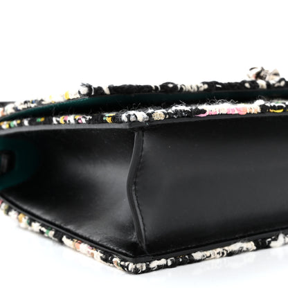 Alexander McQueen Tweed Skull Lock Mini Crossbody Bag Black Multicolor 9 of 10