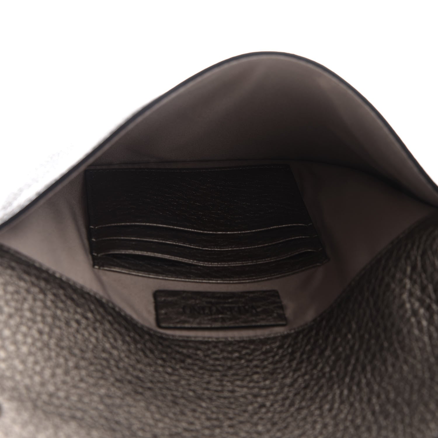 Valentino Garavani Metallic Pebbled Calfskin Medium Rockstud Envelope Flat Wristlet Pouch Sasso 5 of 7