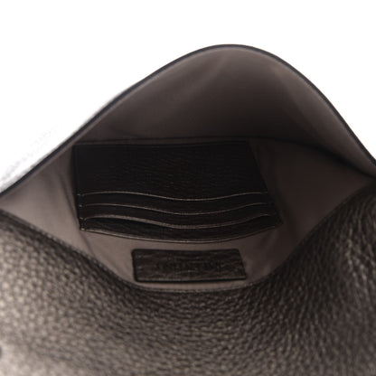 Valentino Garavani Metallic Pebbled Calfskin Medium Rockstud Envelope Flat Wristlet Pouch Sasso 5 of 7