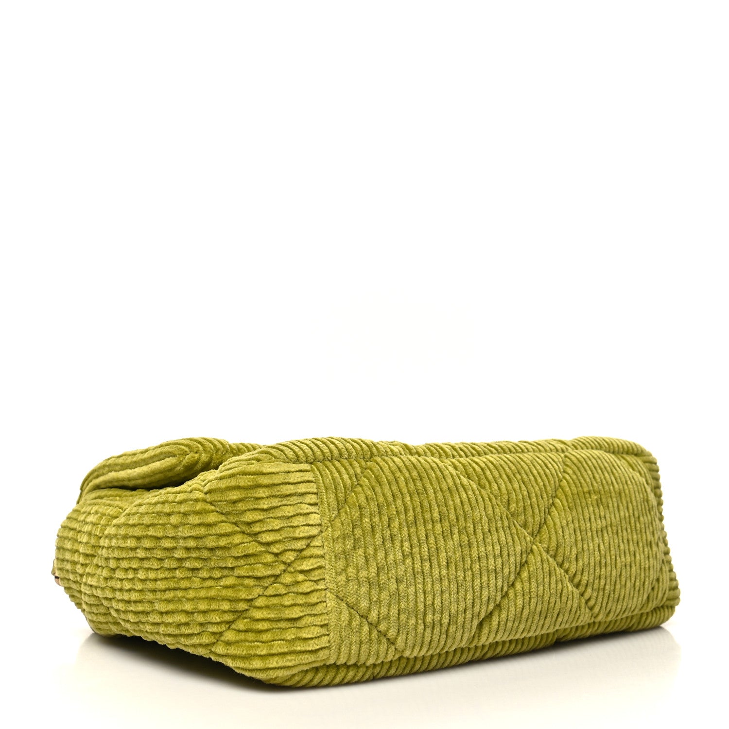 Chanel Corduroy Quilted Medium Chanel 19 Flap Light Green 4 of 11