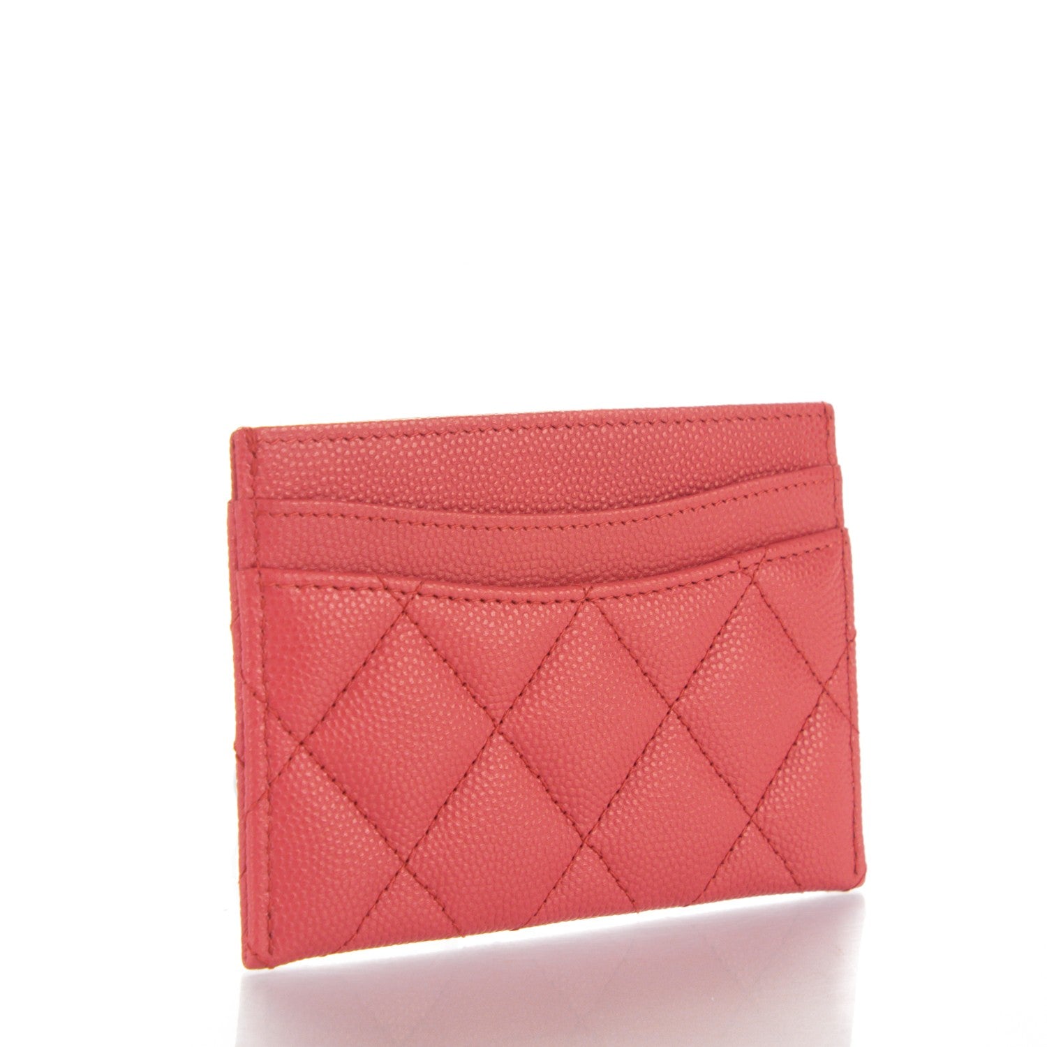 Chanel Caviar Quilted Card Holder Dark Pink 3 of 7