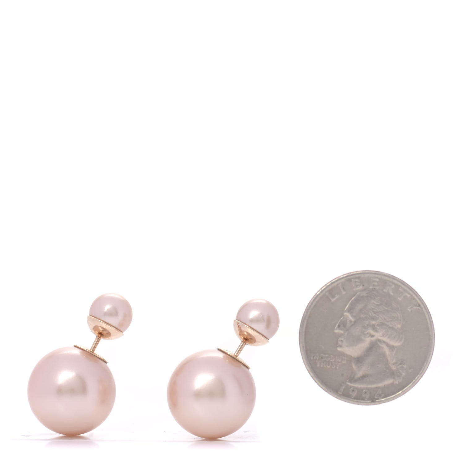 Christian Dior Pearl Mise En Dior Tribal Earrings Pink 2 of 4