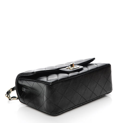 Chanel Lambskin Quilted Mini Rectangular Flap Black 4 of 8