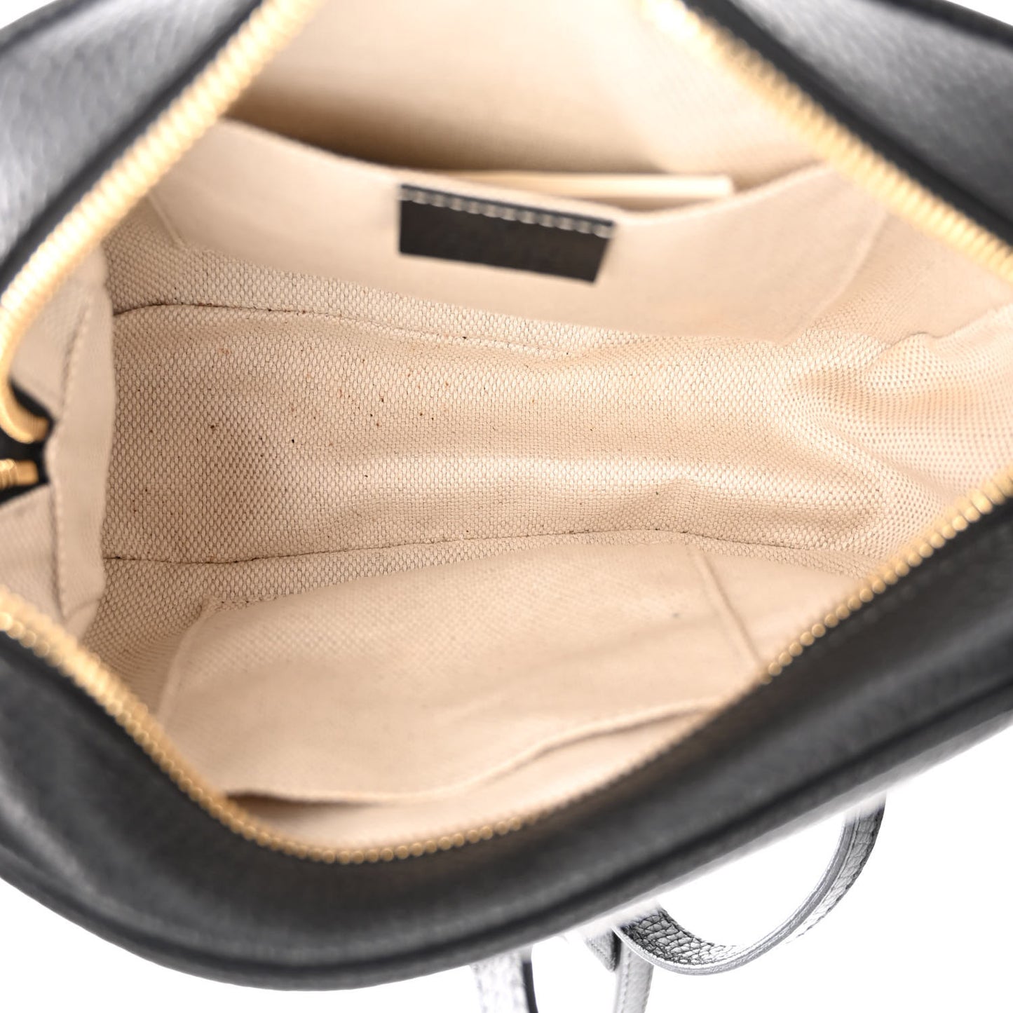 Pebbled Calfskin Small Soho Disco Bag Black