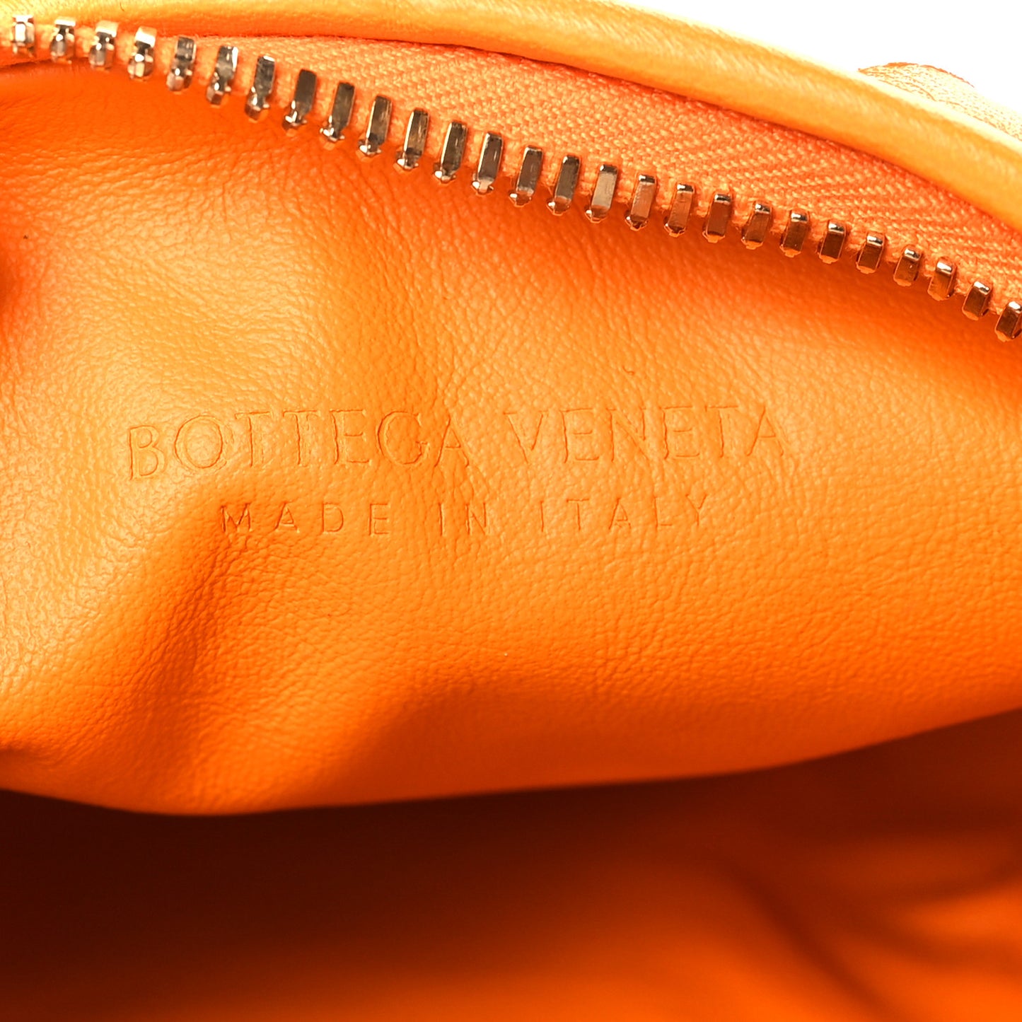 Nappa Intrecciato Mini Jodie Tangerine
