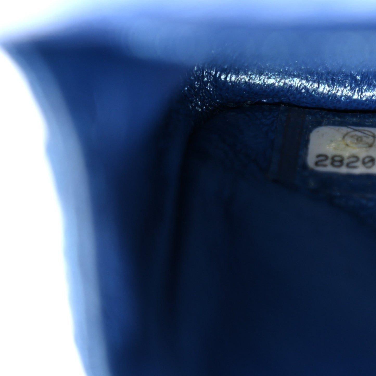 Metallic Aged Calfskin Quilted 2.55 Reissue Flap Belt Bag Clutch Blue