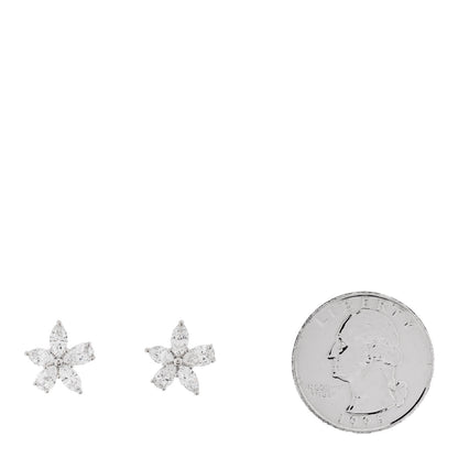 Tiffany Platinum Diamond Large Mixed Cluster Earrings 2 of 4