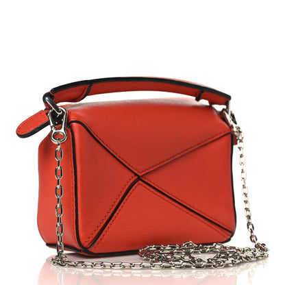 Loewe Calfskin Nano Puzzle Bag Orange 3 of 8