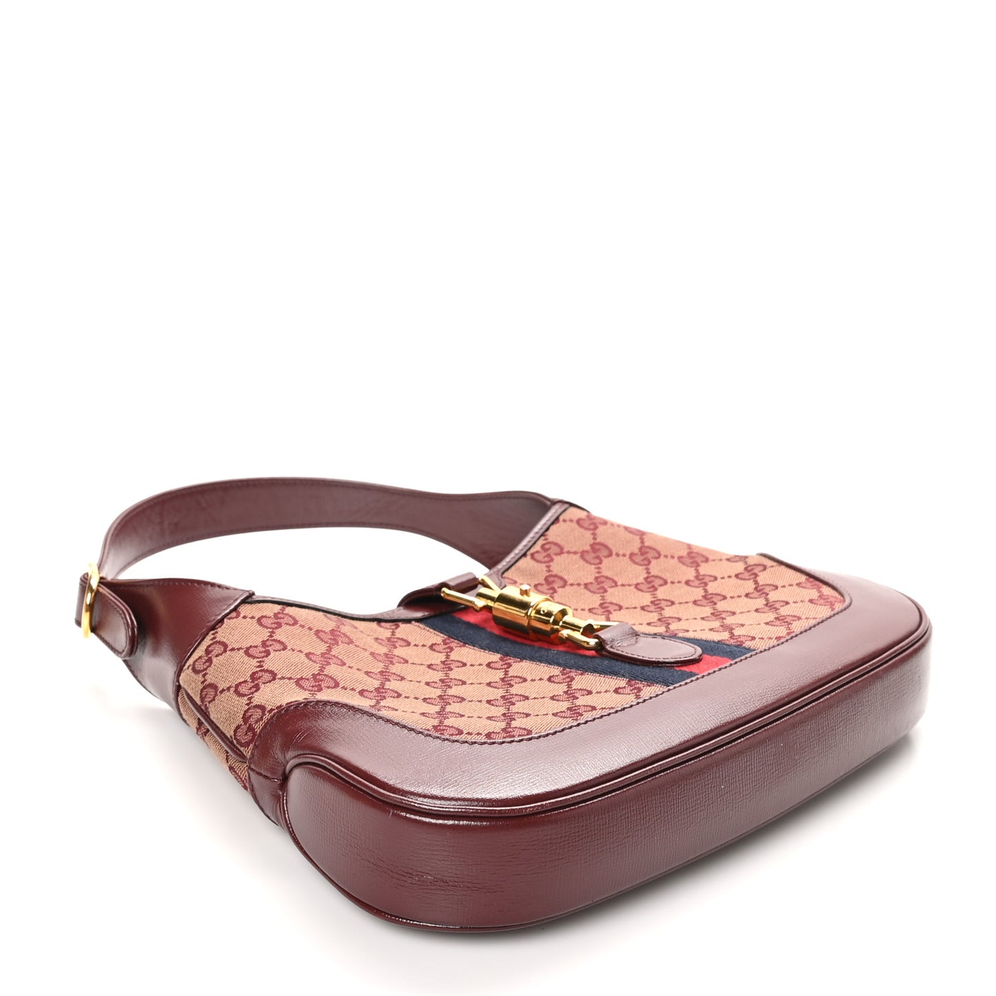 Monogram Azalea Calfskin Web Small Jackie 1961 Hobo Sahara Rubino Chardonnay