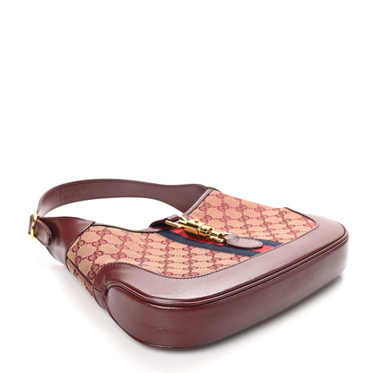 Gucci Monogram Azalea Calfskin Web Small Jackie 1961 Hobo Sahara Rubino Chardonnay 4 of 10