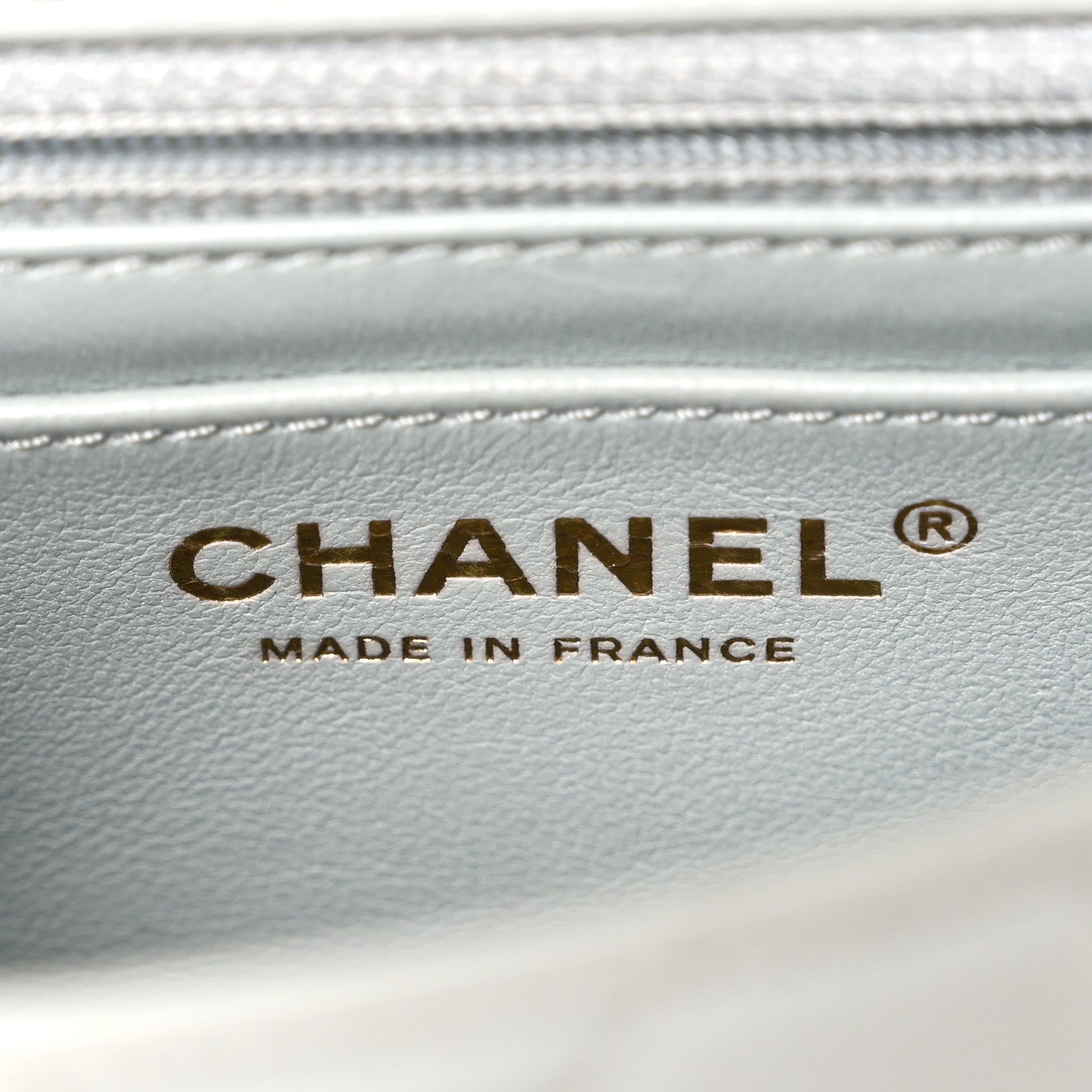 Chanel Lambskin Enamel Pearl Quilted Mini Charm Me Square Flap Light Blue 6 of 10