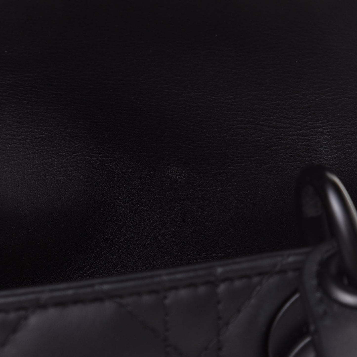 Ultra Matte Calfskin Cannage Mini Lady Dior Black