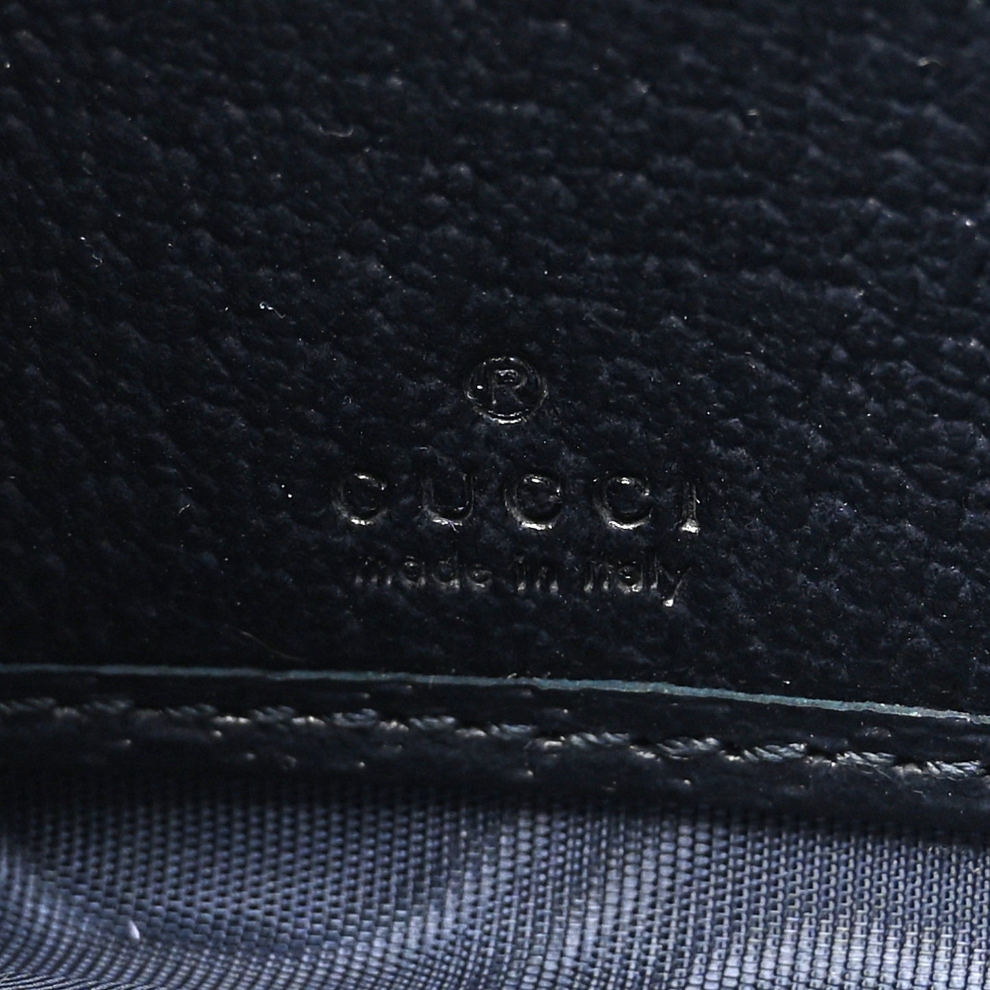 GG Supreme Monogram Textured Dollar Calfskin Web Ophidia Zip Around Wallet Beige Blue