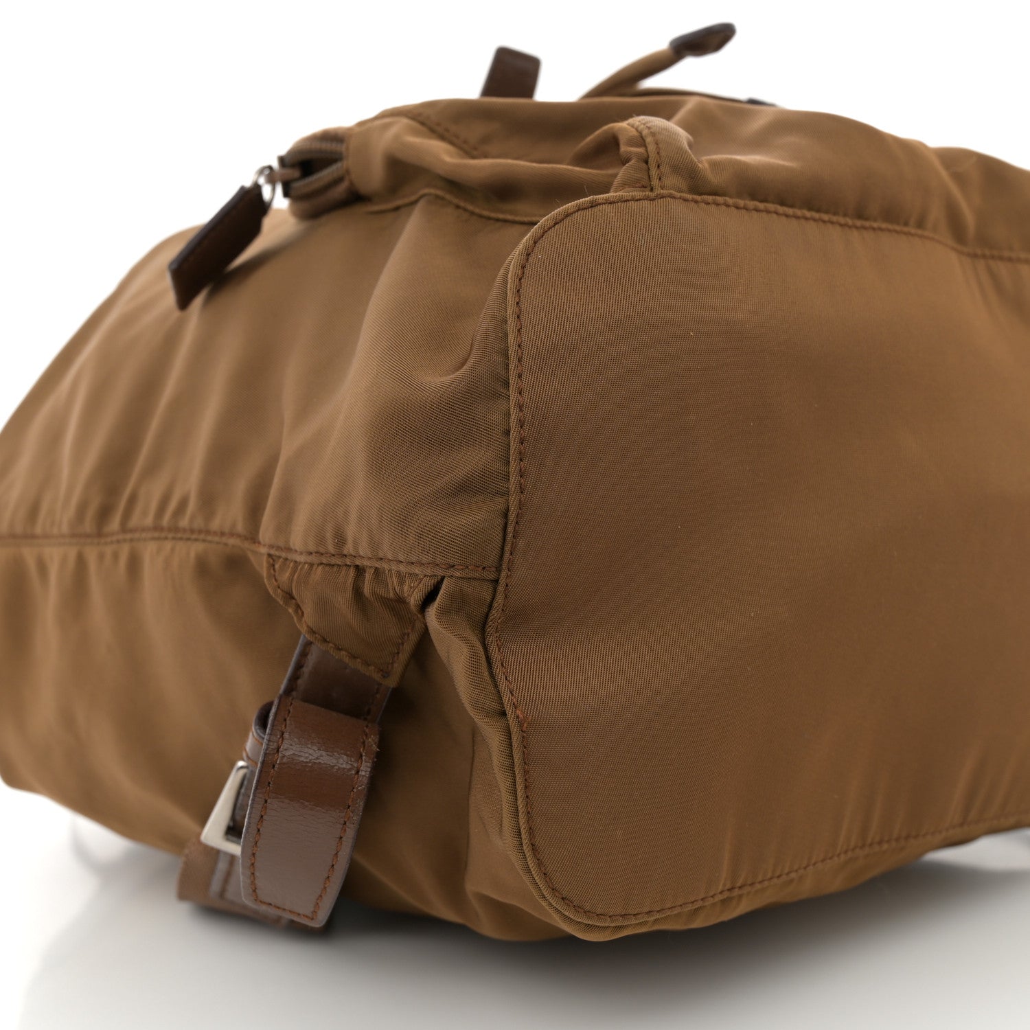 Prada Nylon Vela Medium Cinch Backpack Sughero 9 of 12