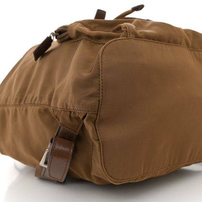 Prada Nylon Vela Medium Cinch Backpack Sughero 9 of 12