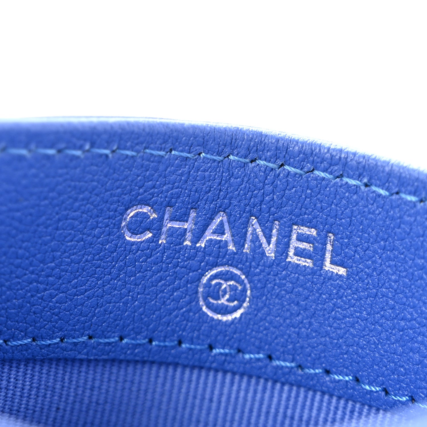 Chanel Lambskin Quilted Crystal Star Card Holder Blue 6 of 8