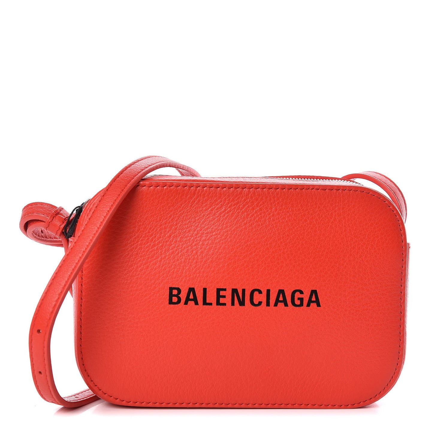 Smooth Calfskin Logo XS Everyday Camera Bag Vivid Red Black