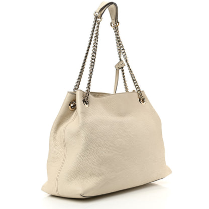 Gucci Cellarius Calfskin Medium Soho Chain Shoulder Bag Mystic White 3 of 13