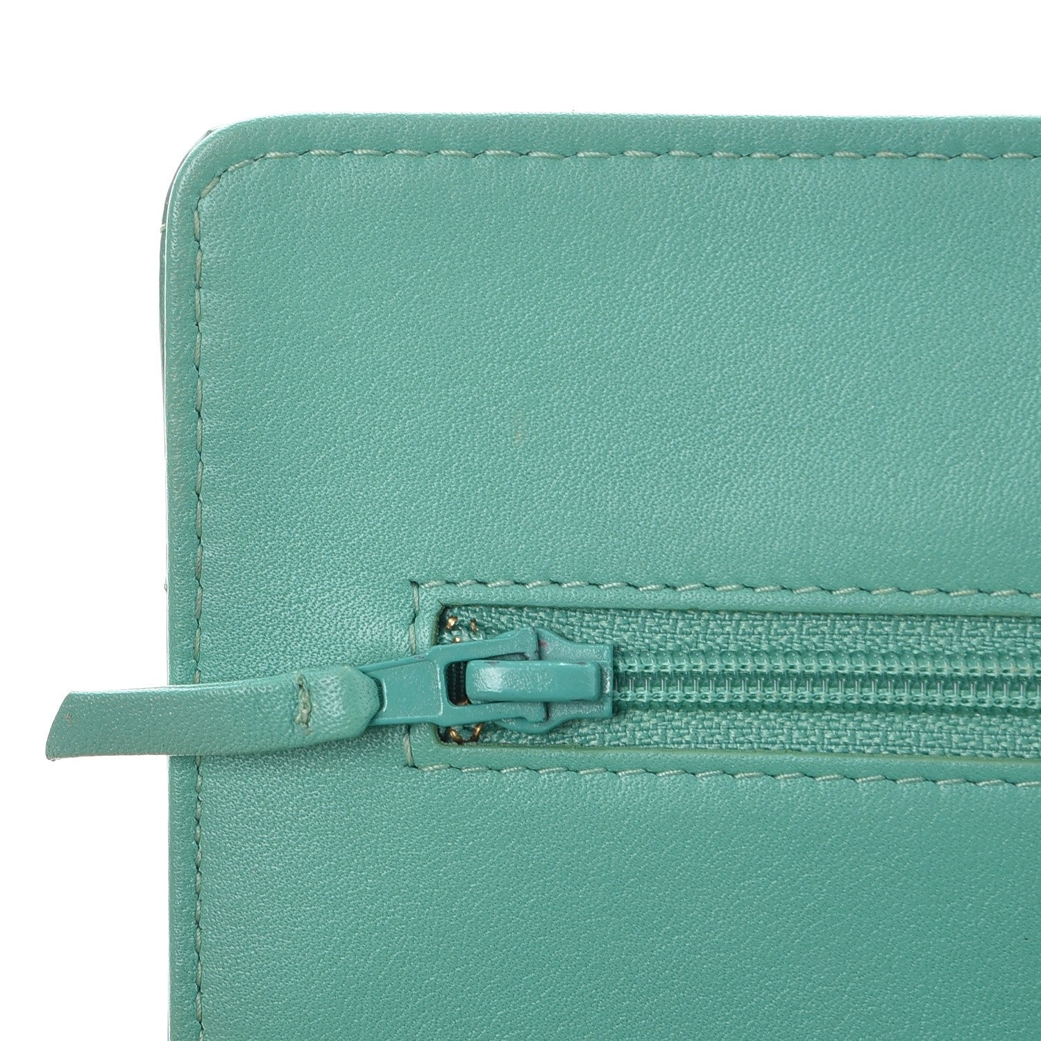 Chanel Patent Quilted Wallet On Chain WOC Green 11 of 12