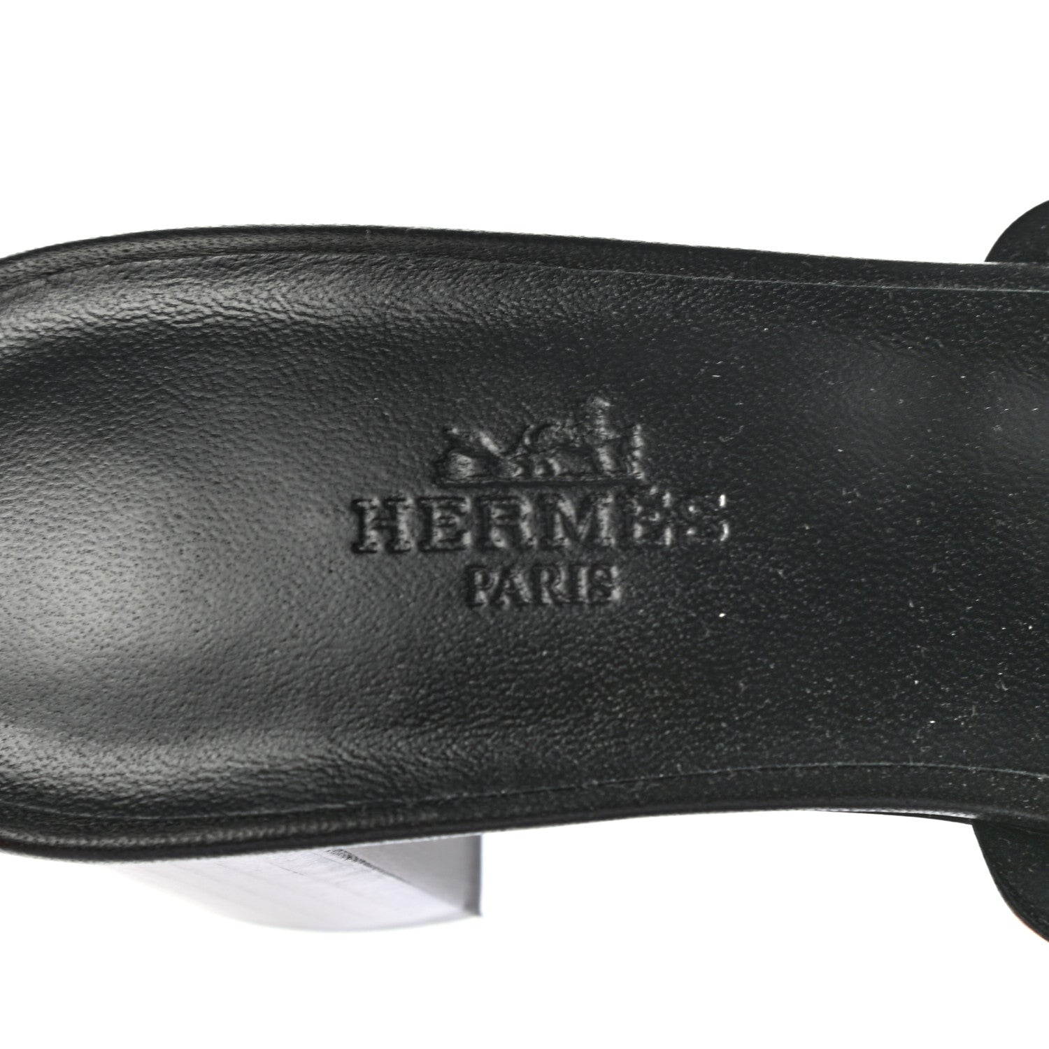 Hermes Metallic Nappa Tandem Sandals 37 Black Dore 6 of 7
