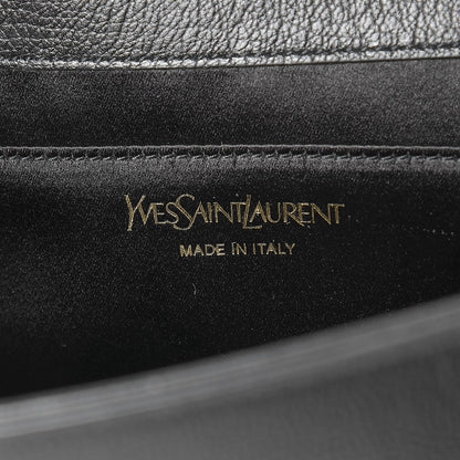 Saint Laurent Calfskin Monogram Large Belle De Jour Clutch Black 6 of 6