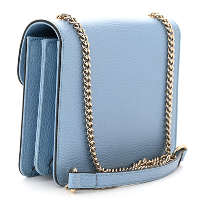 Gucci Dollar Calfskin Small Interlocking G Shoulder Bag Mineral Blue 3 of 10