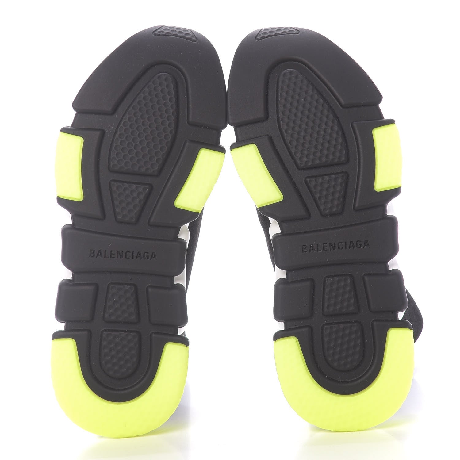 Balenciaga Neoprene Knit Mens Speed Cuffed Sneakers 39 Black White Yellow Fluo 6 of 10