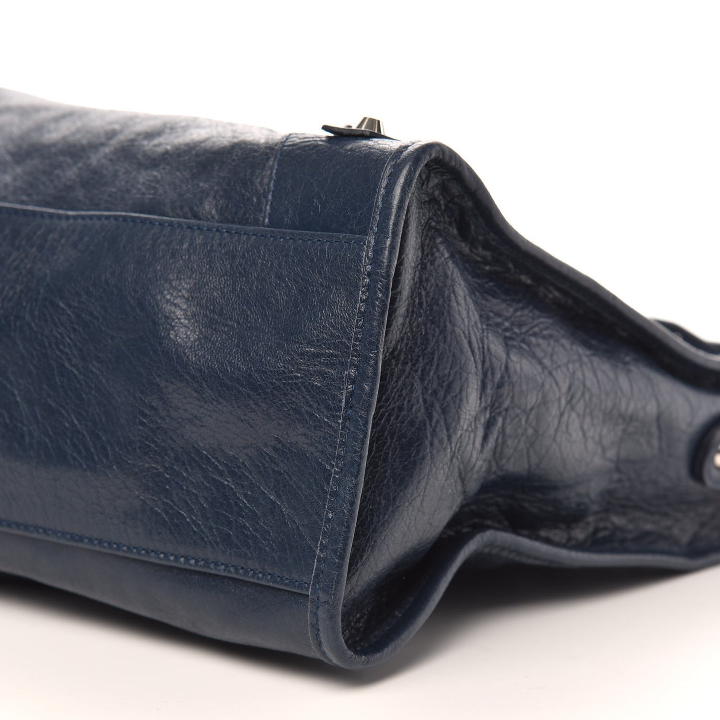 Agneau Classic Silver Hardware City Bleu Obscur