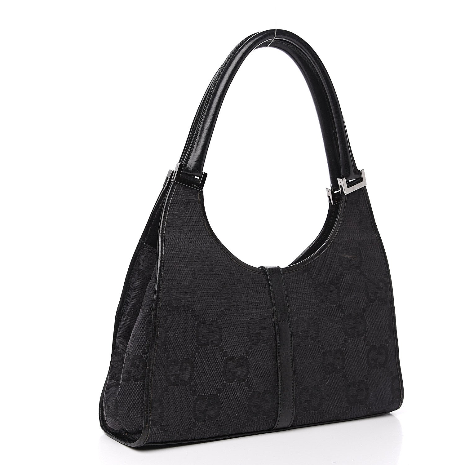Gucci Monogram Jackie Shoulder Bag Black 3 of 17