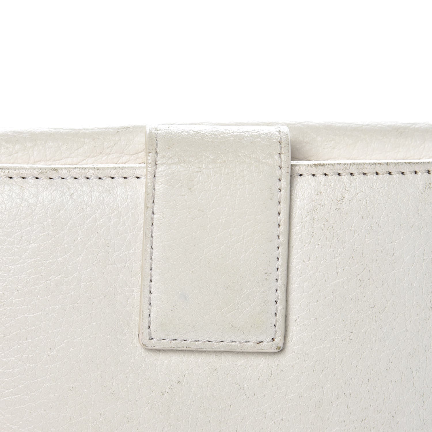 Christian Dior Calfskin Embroidered Romantic Flowers Saddle Compact Wallet White 11 of 17
