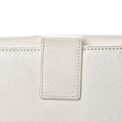 Christian Dior Calfskin Embroidered Romantic Flowers Saddle Compact Wallet White 11 of 17