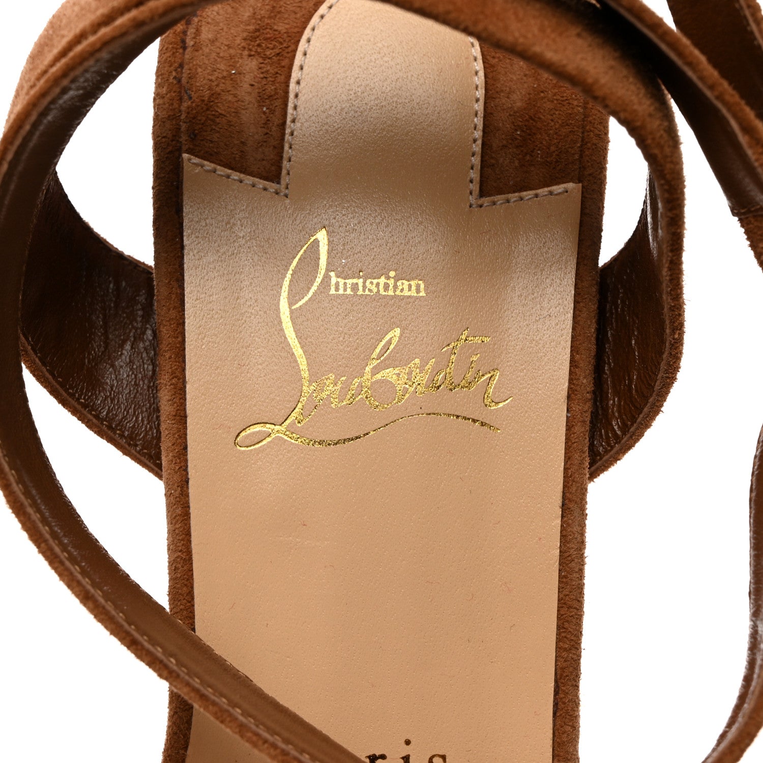 Christian Louboutin Nappa Veau Velours Couio Ella 130 Sandals 40 Multicolor Beige 6 of 7