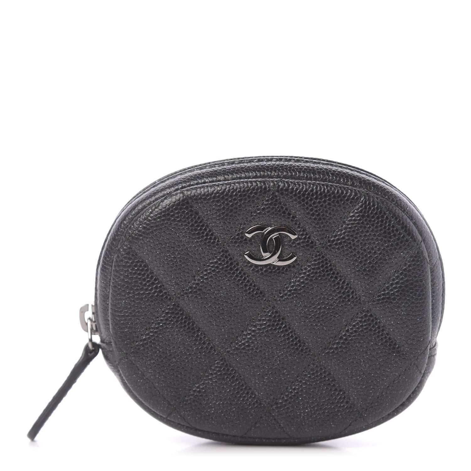 Chanel Iridescent Caviar Quilted Zip Around Classic Coin Purse Black 1 of 11