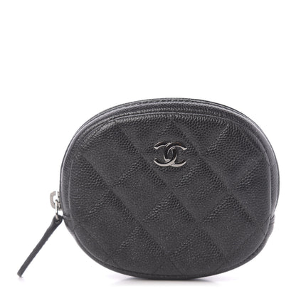 Chanel Iridescent Caviar Quilted Zip Around Classic Coin Purse Black 1 of 11
